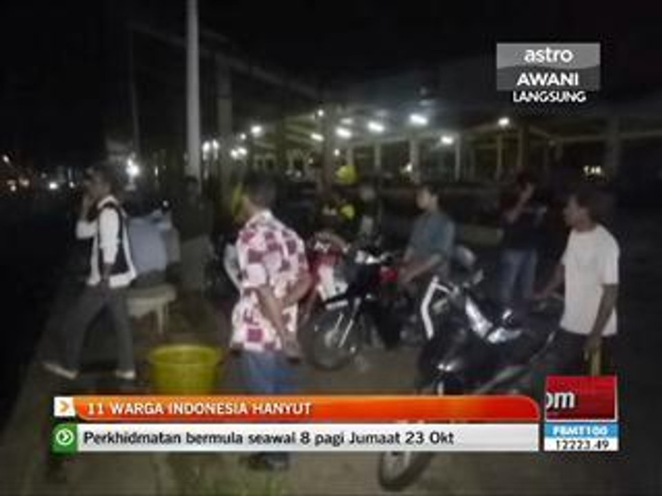 11 warga Indonesia hanyut