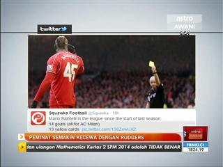 Peminat semakin kecewa dengan Brendan Rodgers