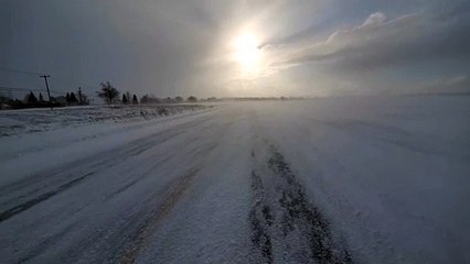 Les conditions sur le rang St-Régis Sud à Saint-Constant le 19 février