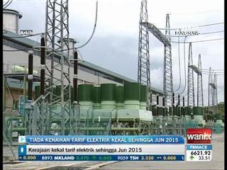 Tiada kenaikan tarif elektrik kekal sehingga Jun 2015