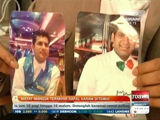 Mayat mangsa terakhir kapal karam ditemui