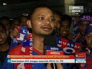 Penyokong Johor DT terima kekalahan dengan redha
