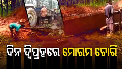 Forest Dept ‘Illegally’ Dig Laterite Soil To Repair Road In Simlipal Tiger Reserve