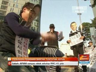 Penunjuk perasaan bantah tuntutan Jepun