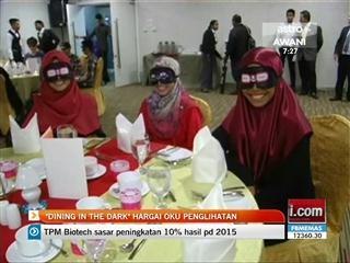 Dining in the dark harga OKU penglihatan