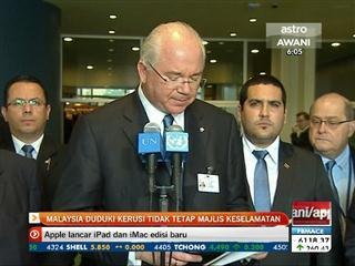 Malaysia duduki kerusi tidak tetap Majlis Keselamatan