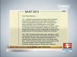 Skim perumahan belia bakal jadi rebutan