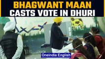Punjab Polls: AAP CM candidate Bhagwant Maan casts his vote in Dhuri, Watch |Oneindia News