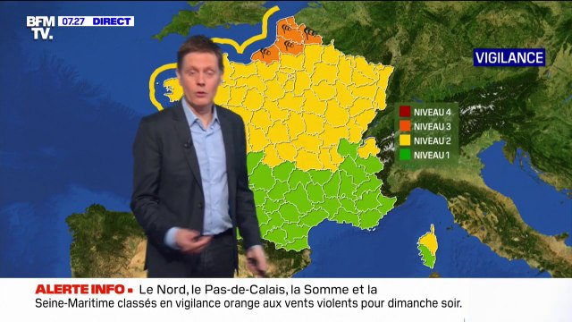 Hauts-de-France: quatre départements en alerte orange pour le retour des vents violents ce dimanche soir