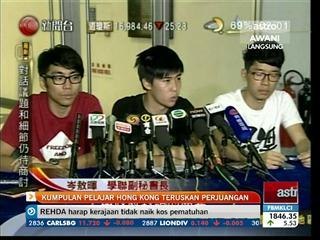 Kumpulan pelajar Hong Kong teruskan perjuangan