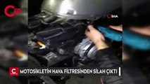 İstanbul’da polisi şaşırtan zula: Motosikletin hava filtresinden silah çıktı