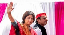 Dimple Yadav cast vote along with husband Akhilesh Yadav