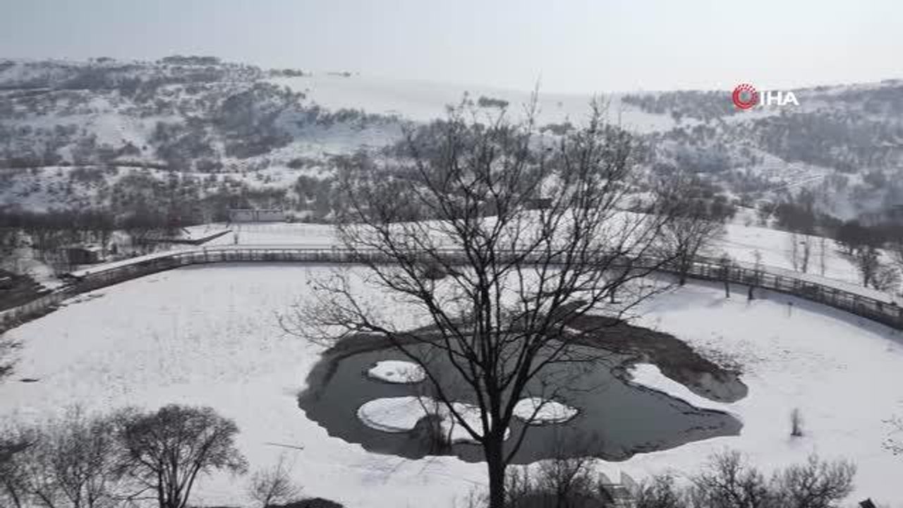 Bingöl'ün 'Yüzen Adaları'nda kış güzelliği