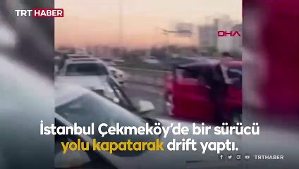 Trafiği kesip drift yaptı: O anlar kamerada