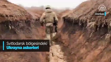Svitlodarsk bölgesindeki Ukrayna askerleri