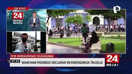 Ciudadanos marchan pidiendo que se declare estado de emergencia en Trujillo