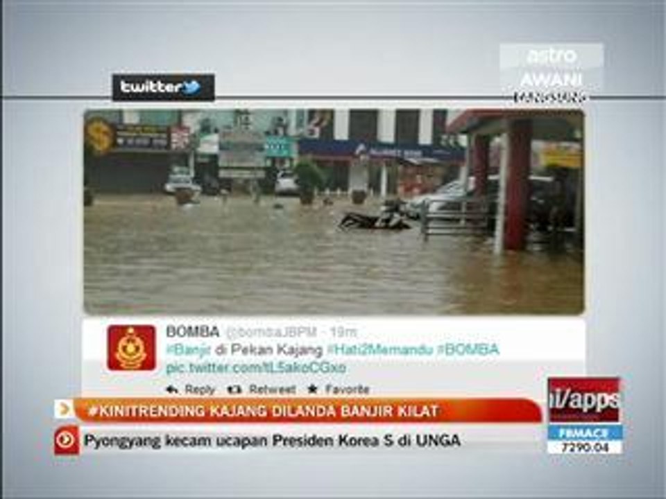 Kajang dilanda banjir kilat