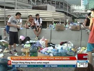 Protes pro-demokrasi di Hong Kong makin marak
