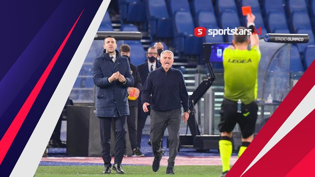 Mourinho Kehilangan Aura Cool-nya, Wasit Beri Kartu Merah di Penghujung Laga