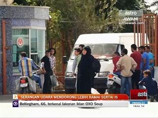 Serangan udara mendorong lebih ramai sertai IS