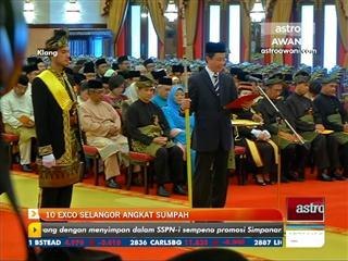 10 exco Selangor angkat sumpah