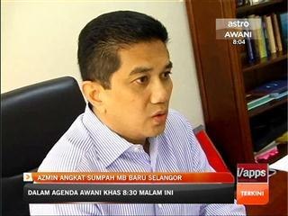 Azmin angkat sumpah MB baru Selangor