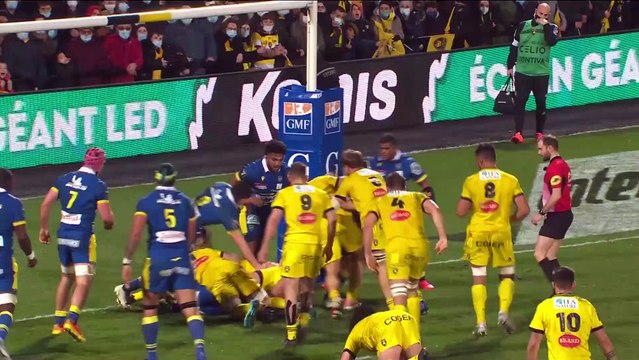 TOP 14 - Essai de Tawera KERR-BARLOW (SR) - Stade Rochelais - ASM Clermont - J18 - Saison 2021/2022