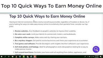 Top 10 Quick Ways To Earn Money Online
