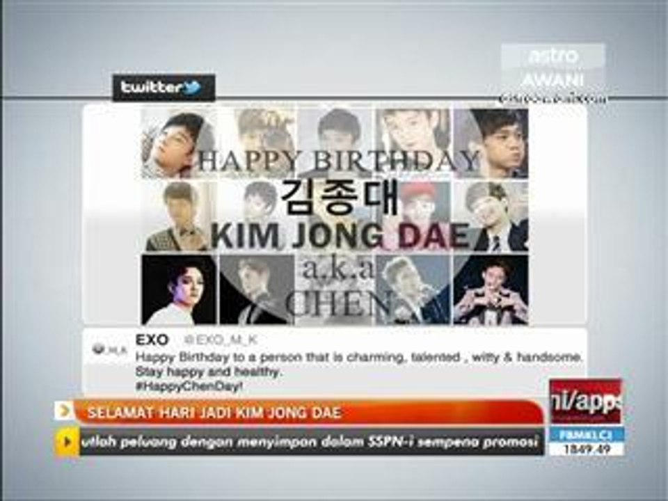 Selamat hari jadi Kim Jong Dae