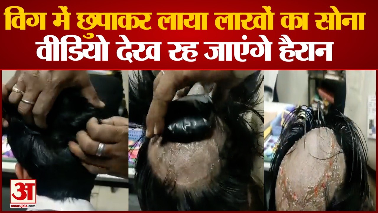 Gold seized Varanasi Airport: विग में छुपाकर 33 लाख का सोना ला रहा था स्मगलर। Hair wigs। Smuggling