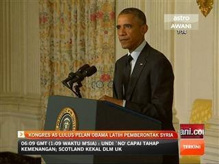 Kongres AS lulus pelan Obama latih pemberontak Syria