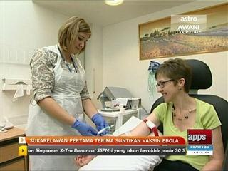 Sukarelawan pertama terima suntikan vaksin Ebola