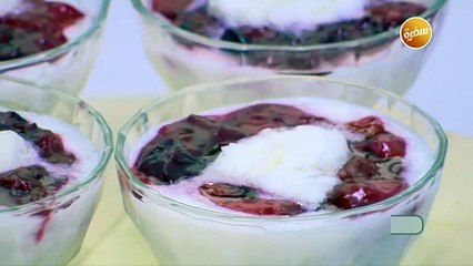 أرز باللبن بصوص الفراولة | نجلاء الشرشابي