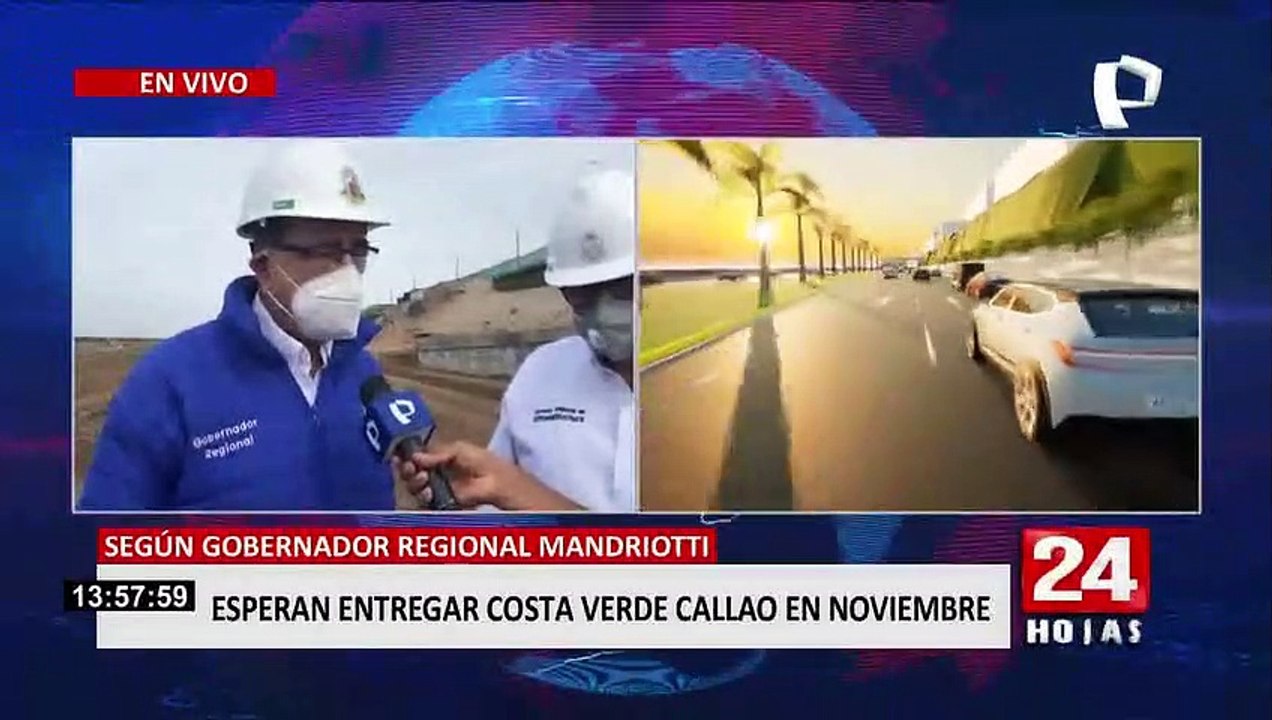 Costa Verde Callao será entregada en noviembre, según gobernador Mandriotti