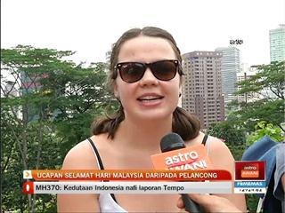 Ucapan Selamat Hari Malaysia daripada pelancong