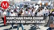 En Zacatecas se manifiestan por secuestro y asesinato de cinco jóvenes