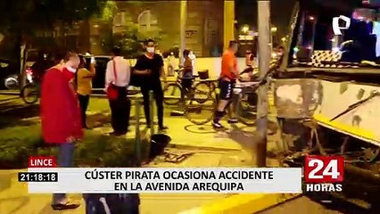 Lince: conductor de combi pirata abandona a pasajeros tras protagonizar violento accidente