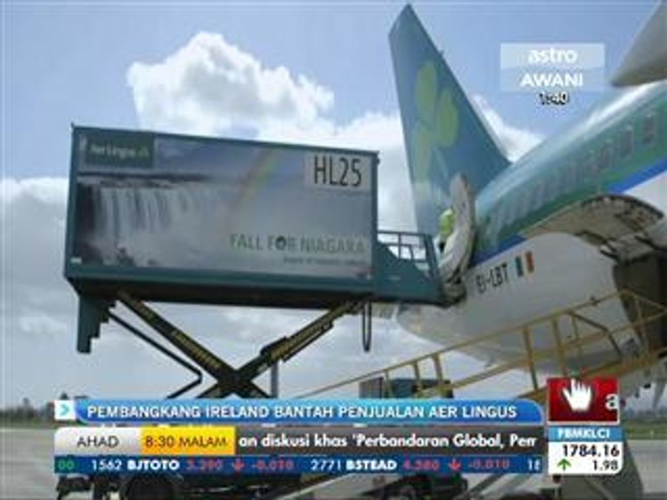 Pembangkang Ireland bantah penjualan AER Lingus