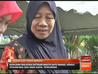 MH370: Redha dan terus berdoa