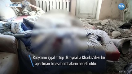 Kharkiv’de Bombalanan Apartman Binası