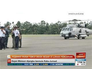 Pesawat Rusia temui objek besar di lokasi pencarian