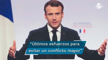 Macron habla con los presidentes de Rusia y Ucrania para buscar "evitar un conflicto mayor"