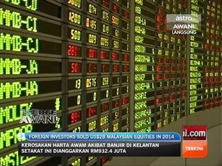 Foreign investors sold US$2b Malaysian equities in 2014
