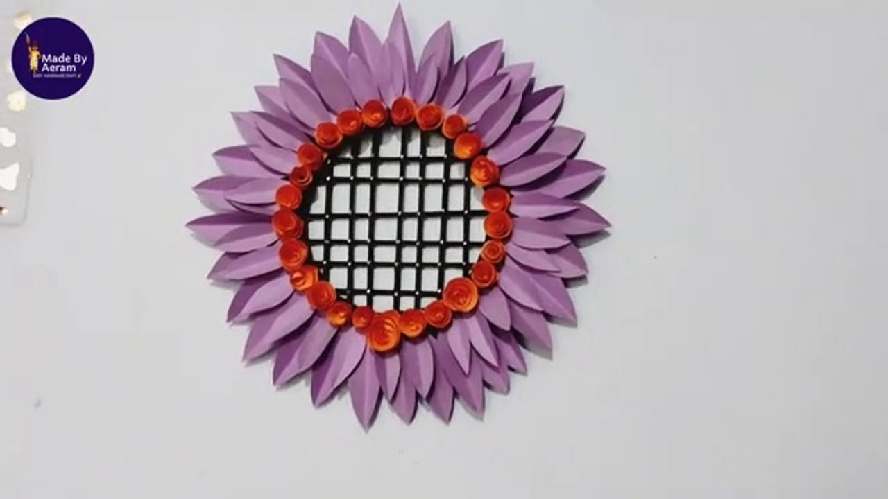 How to make wall hanging with craft paper  Unique wall hanging with paper
