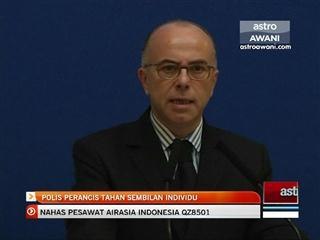 Polis Perancis tahan sembilan individu