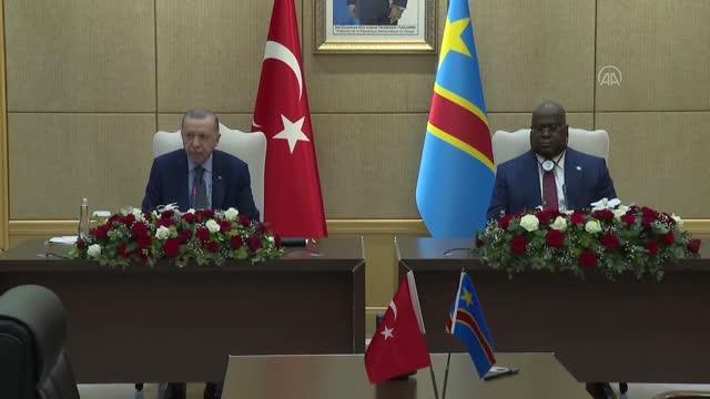 Son dakika haberleri | Cumhurbaşkanı Erdoğan: (Demokratik Kongo'ya) 100 bin doz aşıyı beraberimde getirdim. Sağlık Bakanlığımız 1 milyon doz Sinovac ve 100 bin doz...