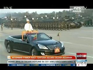 Myanmar pamer aset tentera secara besar-besaran