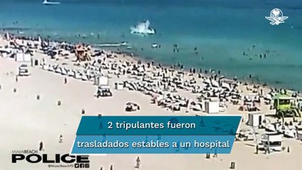 Helicóptero se estrella en el océano cerca de bañistas de Miami Beach