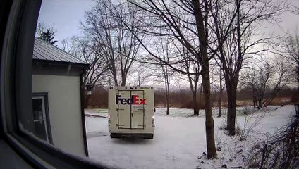 Delivery Truck Drives Off with Deserted Packages
