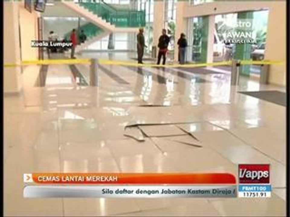Cemas lantai KDN Kuala Lumpur merekah
